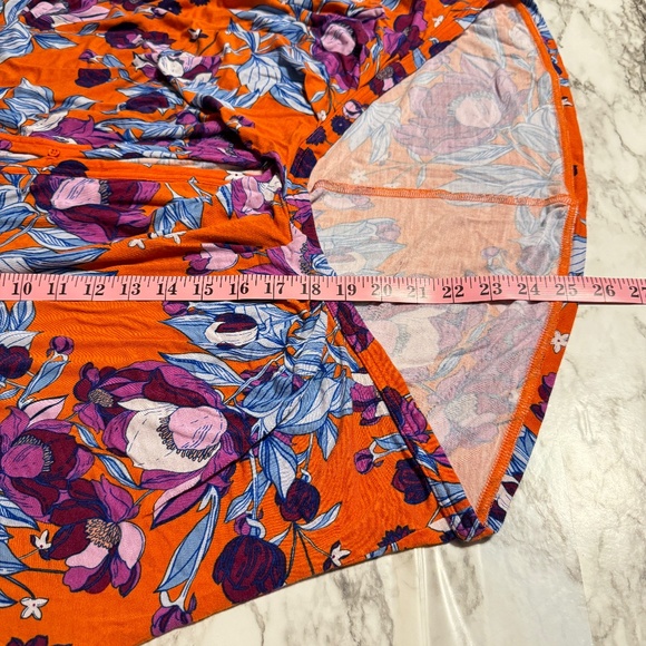 🎉😀CLEARANCE SALE😀🎉FREE PEOPLE Keepin' On Blouse in Festive Orange Combo - Picture 8 of 8